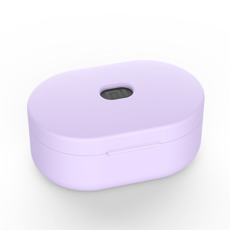 HKM-694419 Silicone Protective Cover for Bluetooth Headset - Simple Solid Color Design, 64x42x30mm