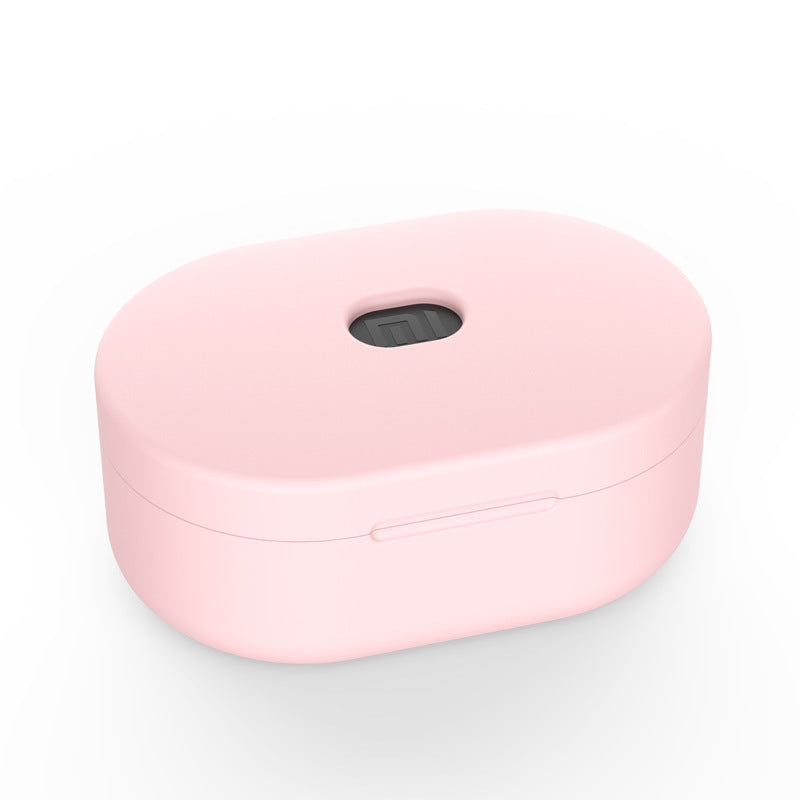 HKM-694419 Silicone Protective Cover for Bluetooth Headset - Simple Solid Color Design, 64x42x30mm