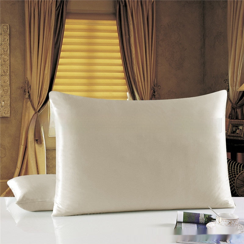 KTX-694483 Double-Sided Solid Color Silk Pillowcase - Available in Multiple Sizes