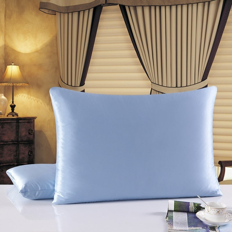 KTX-694483 Double-Sided Solid Color Silk Pillowcase - Available in Multiple Sizes