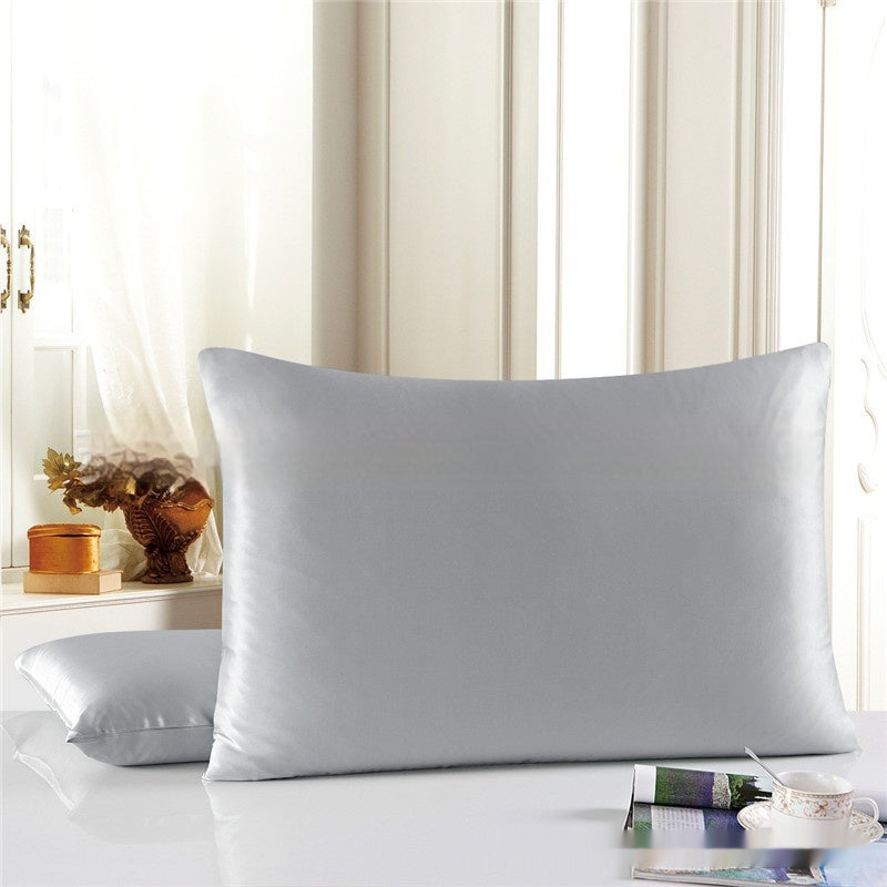 KTX-694483 Double-Sided Solid Color Silk Pillowcase - Available in Multiple Sizes