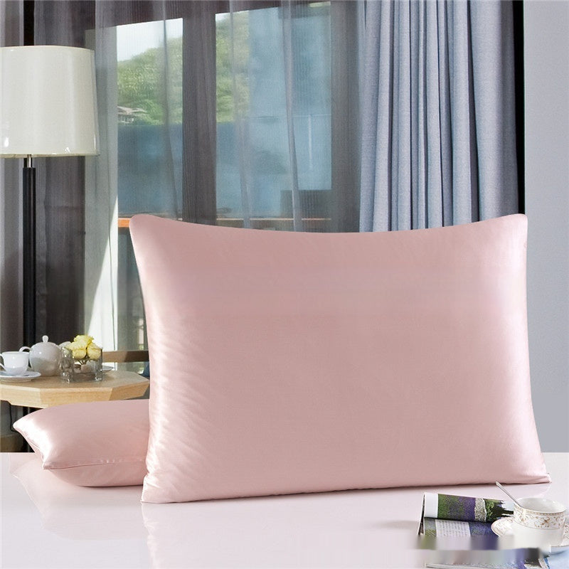 KTX-694483 Double-Sided Solid Color Silk Pillowcase - Available in Multiple Sizes