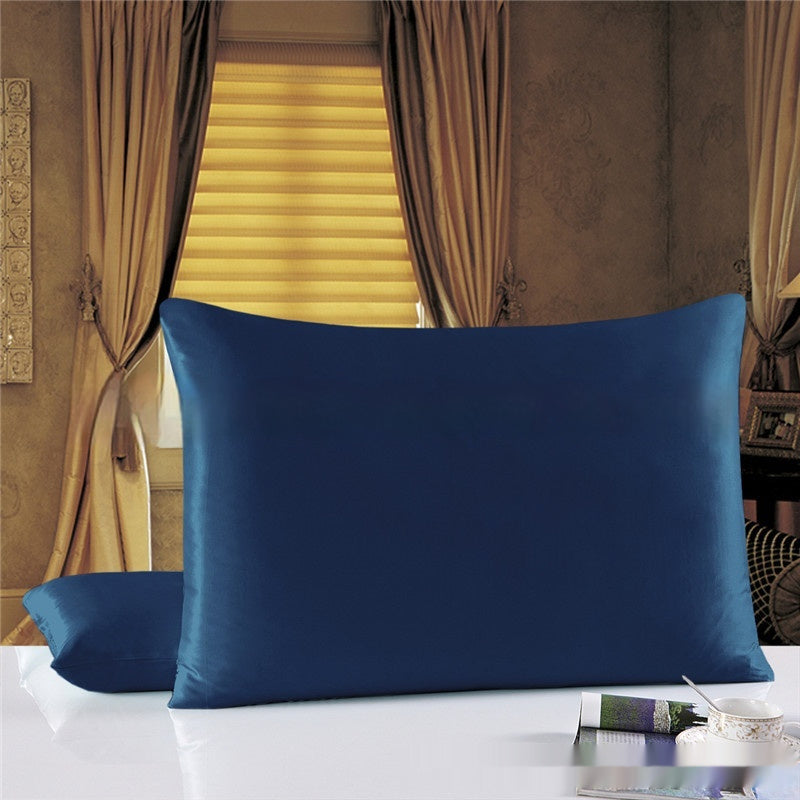 KTX-694483 Double-Sided Solid Color Silk Pillowcase - Available in Multiple Sizes