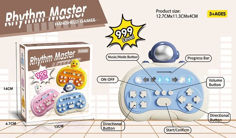 HKM-694483 Rhythm Master Speed Push Game Console for Kids - Educational Fun and Quick Reflex Challenge