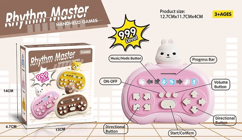 HKM-694483 Rhythm Master Speed Push Game Console for Kids - Educational Fun and Quick Reflex Challenge