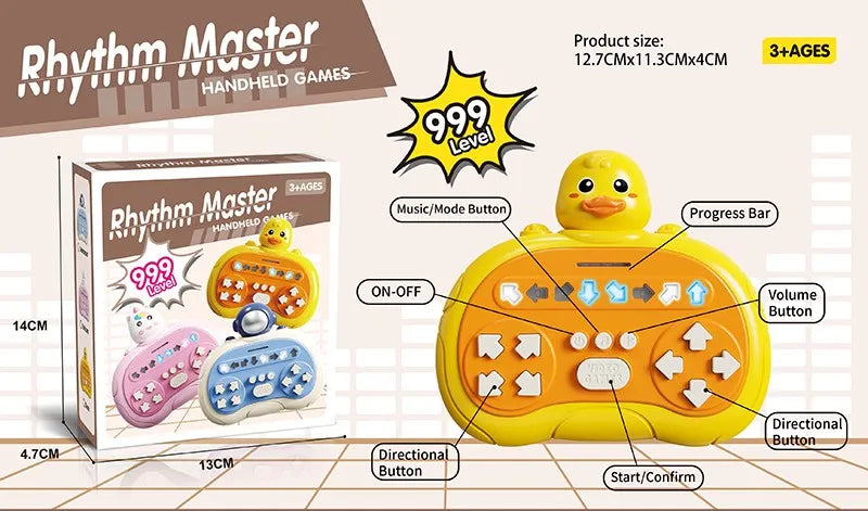 HKM-694483 Rhythm Master Speed Push Game Console for Kids - Educational Fun and Quick Reflex Challenge