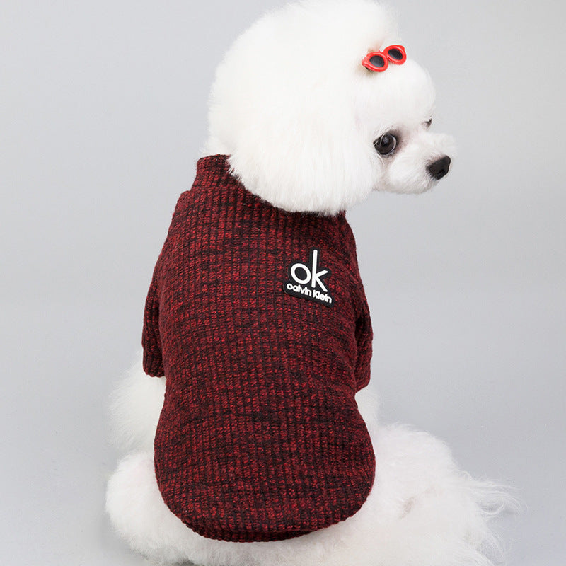 HKM-694483 Wool Sweater for Pets in Stylish England Design, General Fit, Asian Sizing