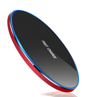 HKM-694739 10W Wireless Charger - Aluminum Alloy Disc with USB Interface, Multiple Colors Available