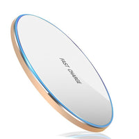 HKM-694739 10W Wireless Charger - Aluminum Alloy Disc with USB Interface, Multiple Colors Available