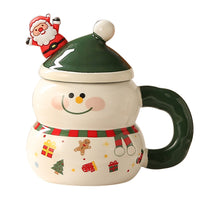 HKM-694803 Christmas Ceramic Snowman Water Cup - Large Capacity 400ml, Gift Boxed