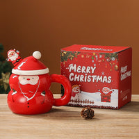 HKM-694803 Christmas Ceramic Snowman Water Cup - Large Capacity 400ml, Gift Boxed