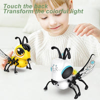 HKM-694931 Interactive Remote Control Robot Bee Toy with Touch Sensing, Light & Sound Features for Ages 5-7