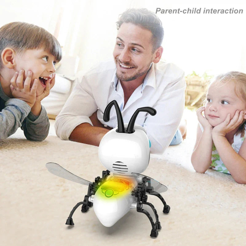 HKM-694931 Interactive Remote Control Robot Bee Toy with Touch Sensing, Light & Sound Features for Ages 5-7