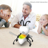 HKM-694931 Interactive Remote Control Robot Bee Toy with Touch Sensing, Light & Sound Features for Ages 5-7