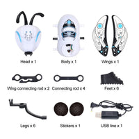 HKM-694931 Interactive Remote Control Robot Bee Toy with Touch Sensing, Light & Sound Features for Ages 5-7