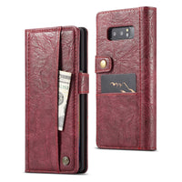 HKM-694931 Retro Simulation Leather Flip Wallet for Samsung Note8 and Note9 with Card Holder