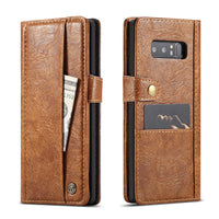 HKM-694931 Retro Simulation Leather Flip Wallet for Samsung Note8 and Note9 with Card Holder