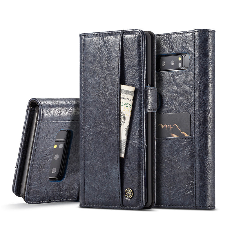 HKM-694931 Retro Simulation Leather Flip Wallet for Samsung Note8 and Note9 with Card Holder