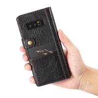 HKM-694931 Retro Simulation Leather Flip Wallet for Samsung Note8 and Note9 with Card Holder