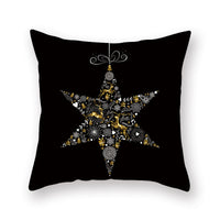 HKM-695059 Printed Christmas Peach Skin Pillowcase for Sofa and Office - 45x45cm