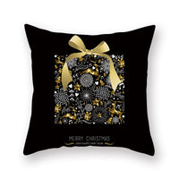 HKM-695059 Printed Christmas Peach Skin Pillowcase for Sofa and Office - 45x45cm