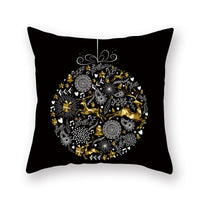 HKM-695059 Printed Christmas Peach Skin Pillowcase for Sofa and Office - 45x45cm