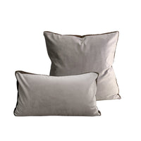 HKM-695123 Nordic Grey Velvet Square Pillow with Cushion Core - 45x45cm
