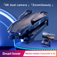 HKM-695187 Foldable RC Drone with 6K HD Dual Camera, 1080P Live Video, 26-Minute Flight Time, and Multiple Fun Features