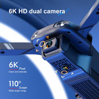 HKM-695187 Foldable RC Drone with 6K HD Dual Camera, 1080P Live Video, 26-Minute Flight Time, and Multiple Fun Features