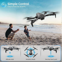 HKM-695187 Foldable RC Drone with 6K HD Dual Camera, 1080P Live Video, 26-Minute Flight Time, and Multiple Fun Features