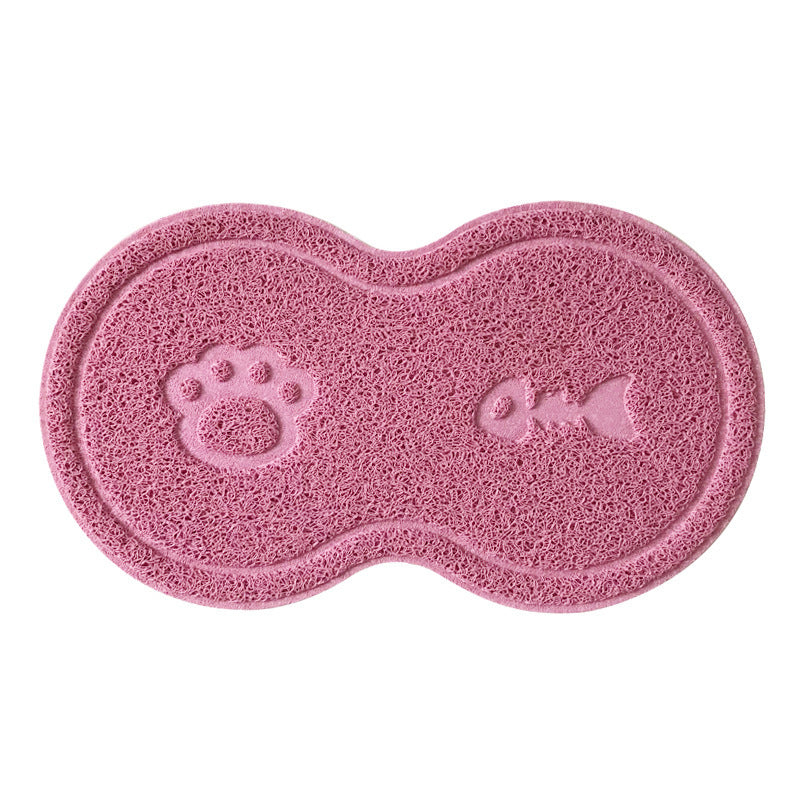 HKM-695187 PVC Cat Litter Mat - Grey, Anti-Skid, Easy to Clean, 26x45cm