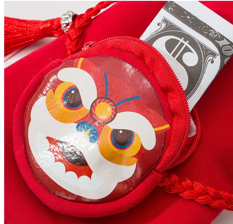 HKM-695443 Spring Lion Dance Hoodie for Dogs - Shredded Milk Fabric, Universal Fit