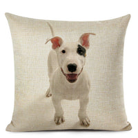 HKM-695507 Chinese Dog Pattern Printed Linen Pillowcase - Simple and Modern Design, 100% PP Cotton Filling