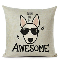 HKM-695507 Chinese Dog Pattern Printed Linen Pillowcase - Simple and Modern Design, 100% PP Cotton Filling