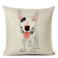 HKM-695507 Chinese Dog Pattern Printed Linen Pillowcase - Simple and Modern Design, 100% PP Cotton Filling