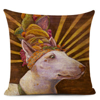 HKM-695507 Chinese Dog Pattern Printed Linen Pillowcase - Simple and Modern Design, 100% PP Cotton Filling