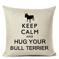 HKM-695507 Chinese Dog Pattern Printed Linen Pillowcase - Simple and Modern Design, 100% PP Cotton Filling