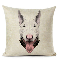 HKM-695507 Chinese Dog Pattern Printed Linen Pillowcase - Simple and Modern Design, 100% PP Cotton Filling