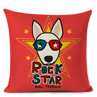 HKM-695507 Chinese Dog Pattern Printed Linen Pillowcase - Simple and Modern Design, 100% PP Cotton Filling