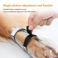 HKM-695507 Waterproof and Non-Slip Shoes for Large Dogs - Durable PVC, Black - 4 Pieces