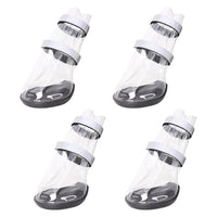 HKM-695507 Waterproof and Non-Slip Shoes for Large Dogs - Durable PVC, Black - 4 Pieces
