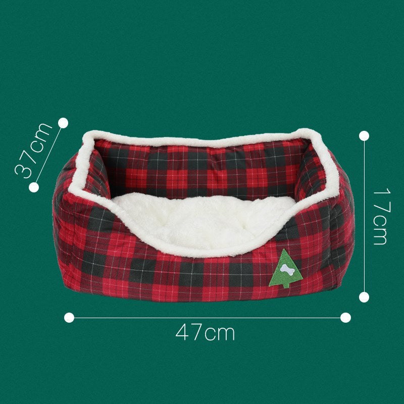 HKM-695635 Cozy Closed Pet Nest for Cats and Dogs - Warm Four Seasons Villa House