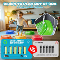 HKM-695635 Rechargeable Non-Slip Balance Stepping Stones with Light & Music - 5 Pieces Educational Sensory Toys