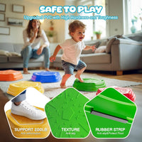 HKM-695635 Rechargeable Non-Slip Balance Stepping Stones with Light & Music - 5 Pieces Educational Sensory Toys