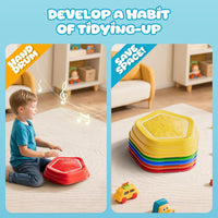 HKM-695635 Rechargeable Non-Slip Balance Stepping Stones with Light & Music - 5 Pieces Educational Sensory Toys