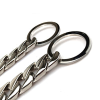 HKM-695699 Large Dog Mirror Polished Necklace – Adjustable Size in Gold & Silver Options