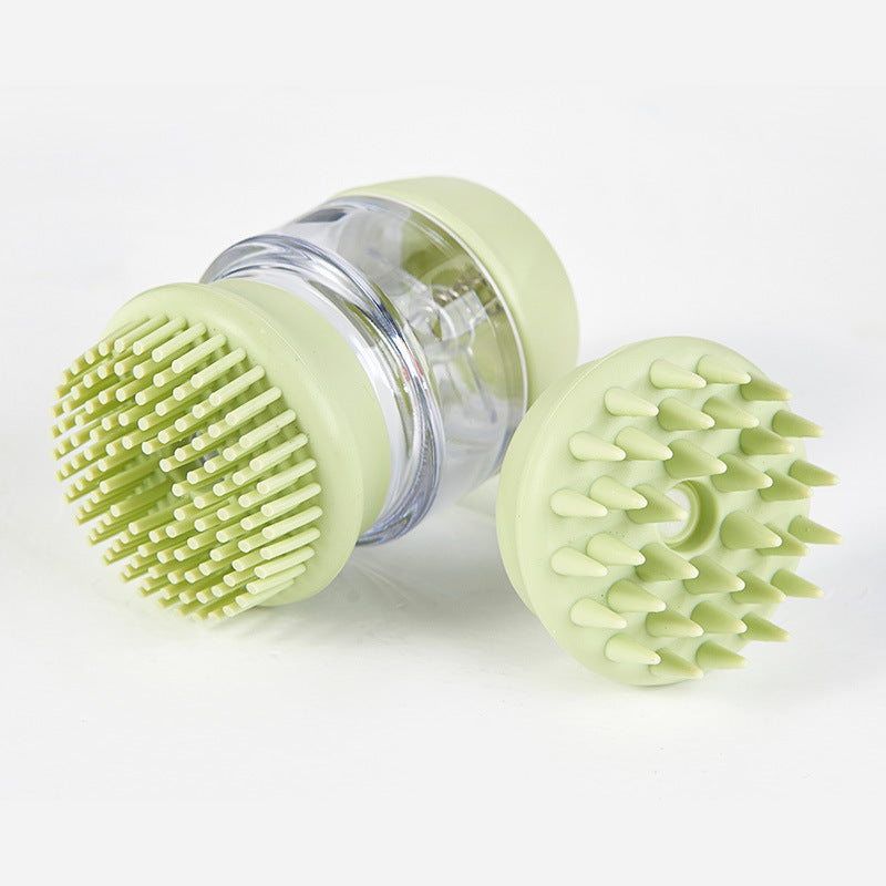 HKM-695763 Silicone Double-Ended Bath and Massage Brush for Pets