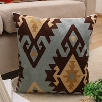 HKM-695955 Cotton Geometric Embroidered Pillowcase - Modern & Simple Design