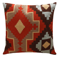 HKM-695955 Cotton Geometric Embroidered Pillowcase - Modern & Simple Design