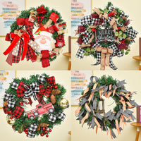 HKM-695955 Wooden Christmas Hanging Garland Wreath for Door Decoration